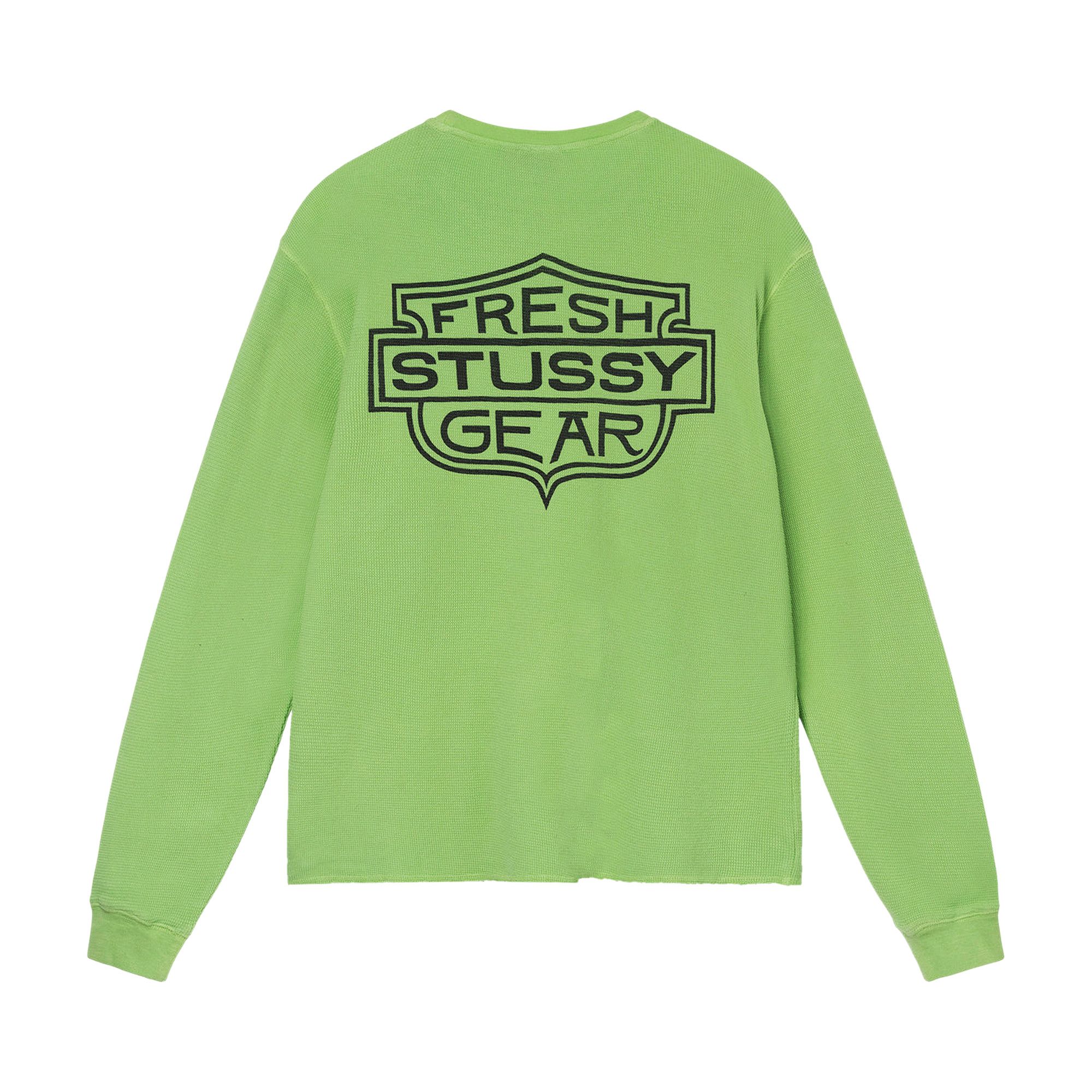 Buy Stussy Light Waffle Knit Long-Sleeve Crew 'Lime Buy Stussy Light Waffle Knit Long-Sleeve Crew 'Lime