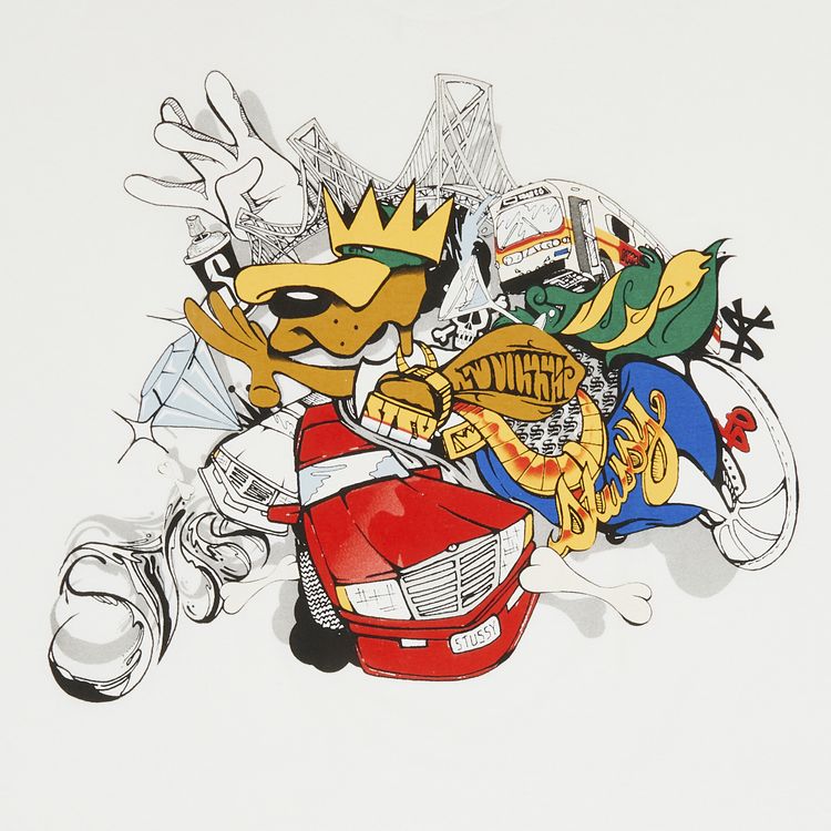 Stussy Gangsta Dog Tee White