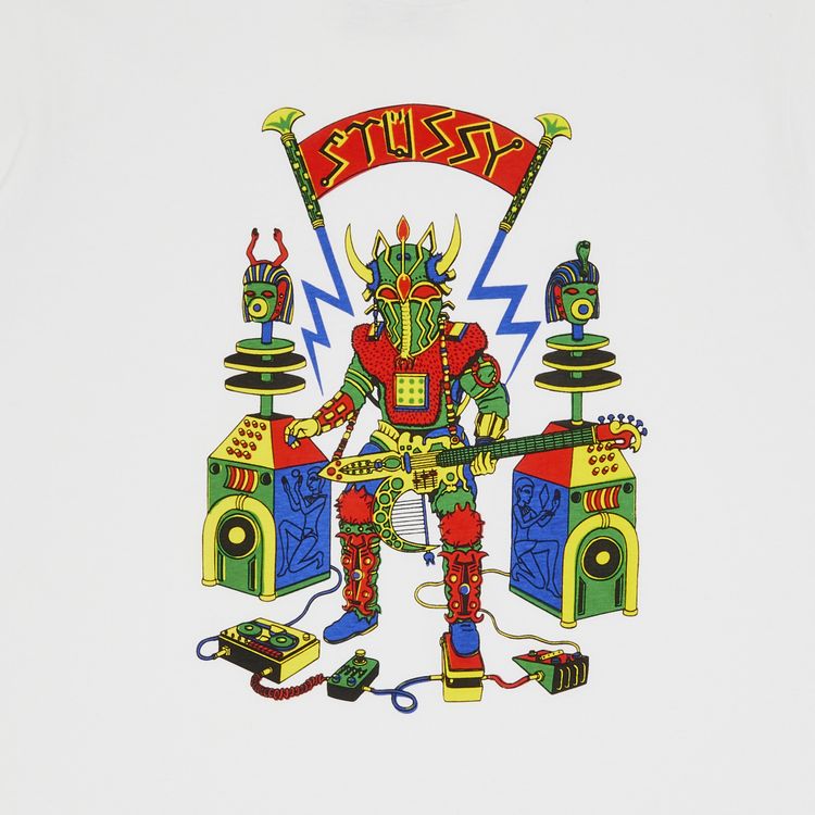 Stussy x Will Sweeney Robot Guitar Tee White