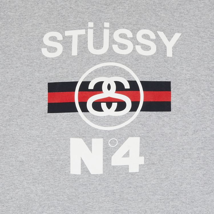 Stussy Stripe N4 Tee Grey Heather
