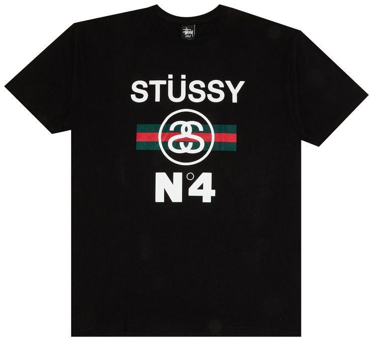 Stussy Stripe N4 Tee Black