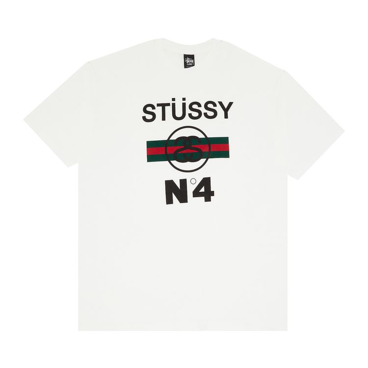 Stussy Stripe N4 Tee White