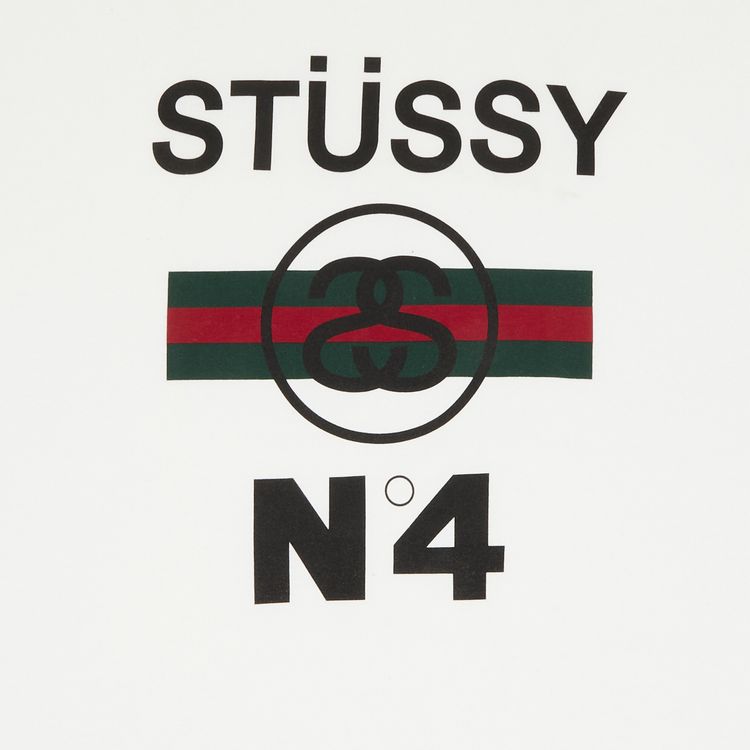 Stussy Stripe N4 Tee White