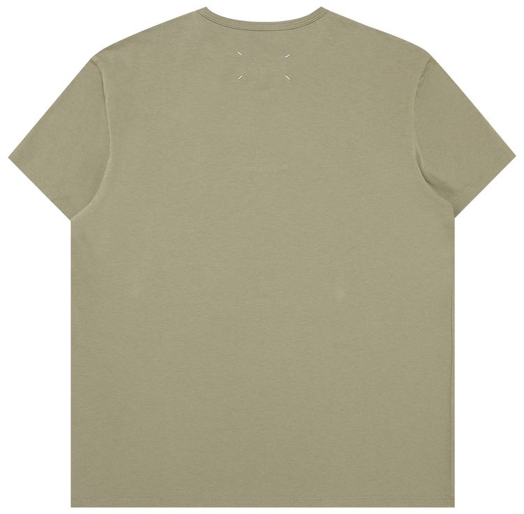 Maison Margiela Upside Down Logo T Shirt Olive