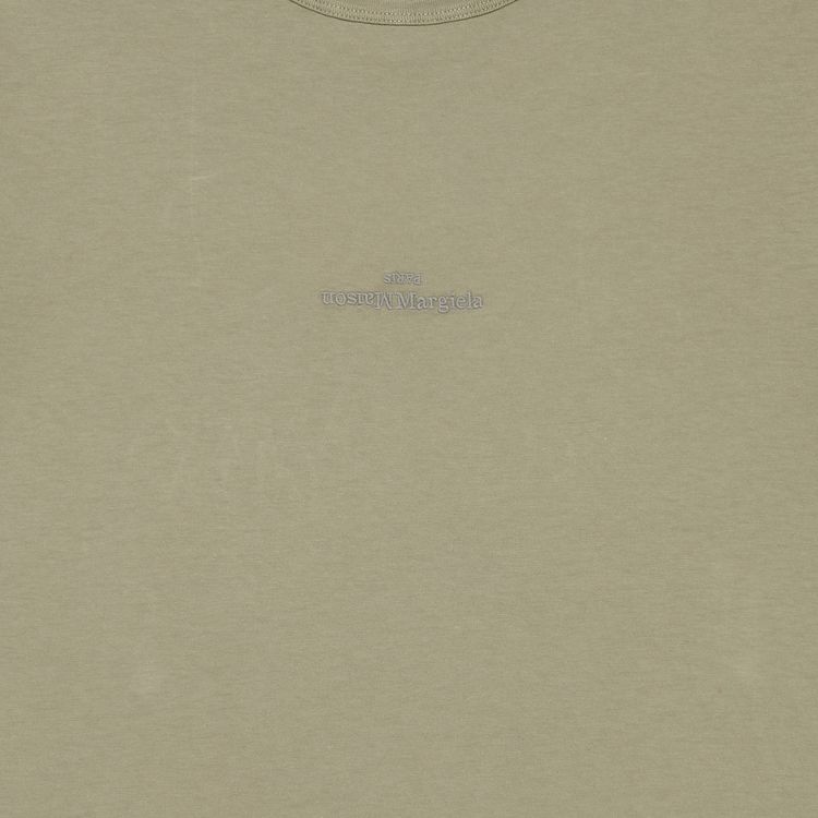 Maison Margiela Upside Down Logo T Shirt Olive