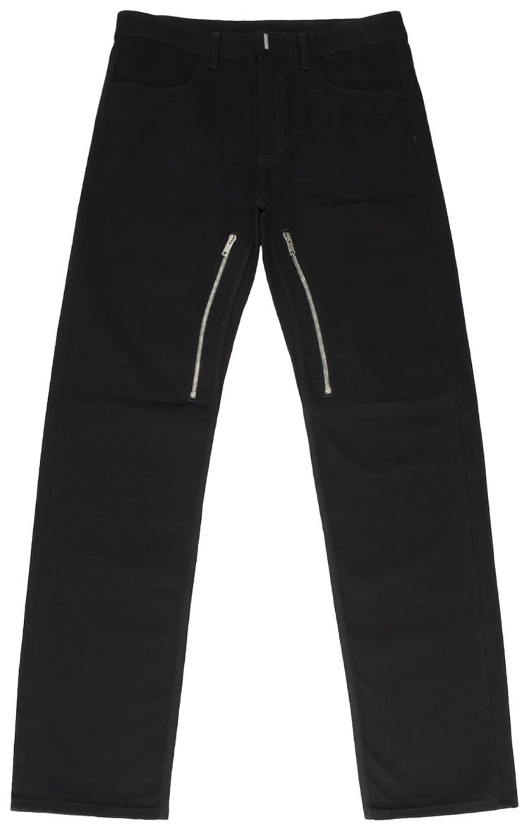 Givenchy Slim Fit Denim Trousers With Zip Black