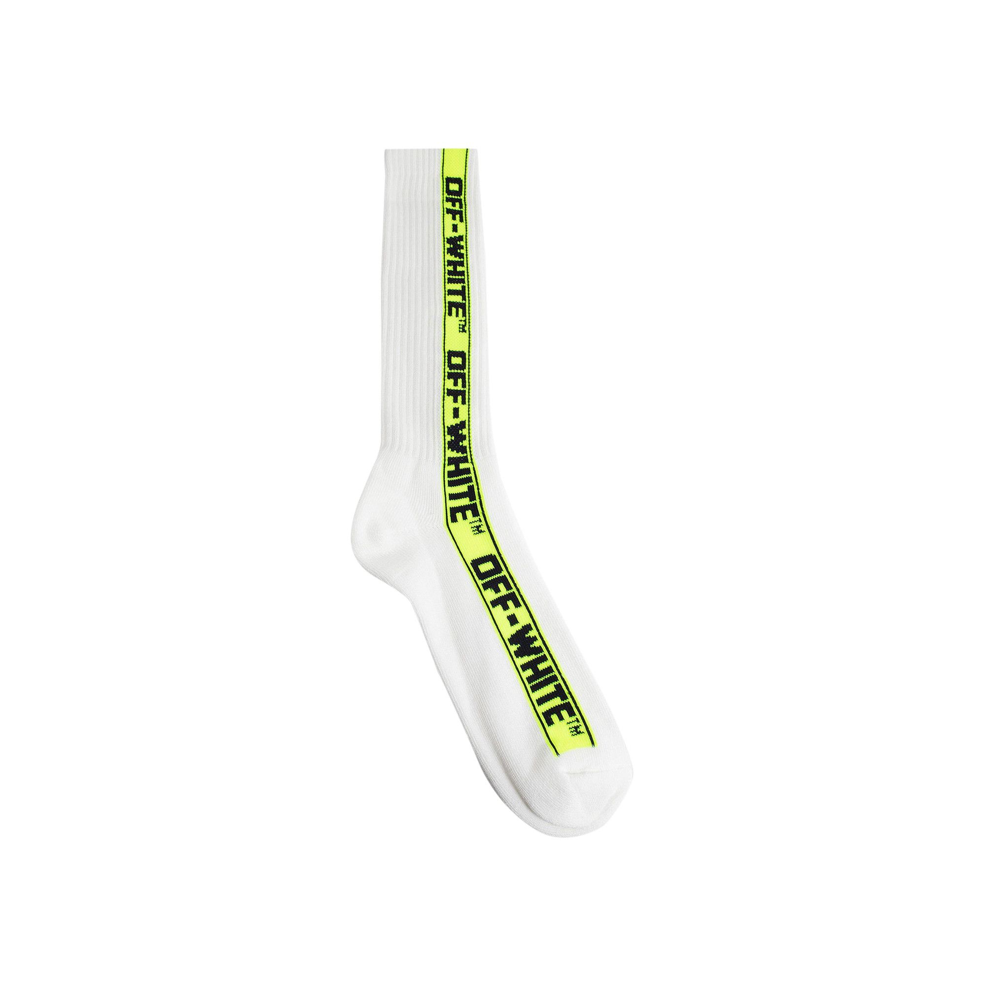 Buy Off White Fluo Industrial Belt Socks White Yellow OMRA042S22KNI0040165 GOAT
