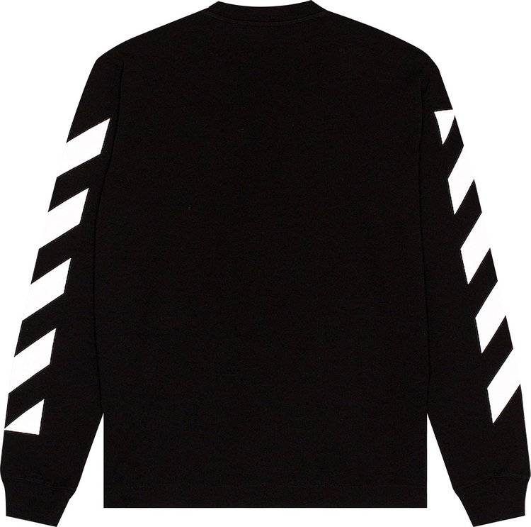 Off White Diag Helvetica Skate Long Sleeve Tee BlackWhite