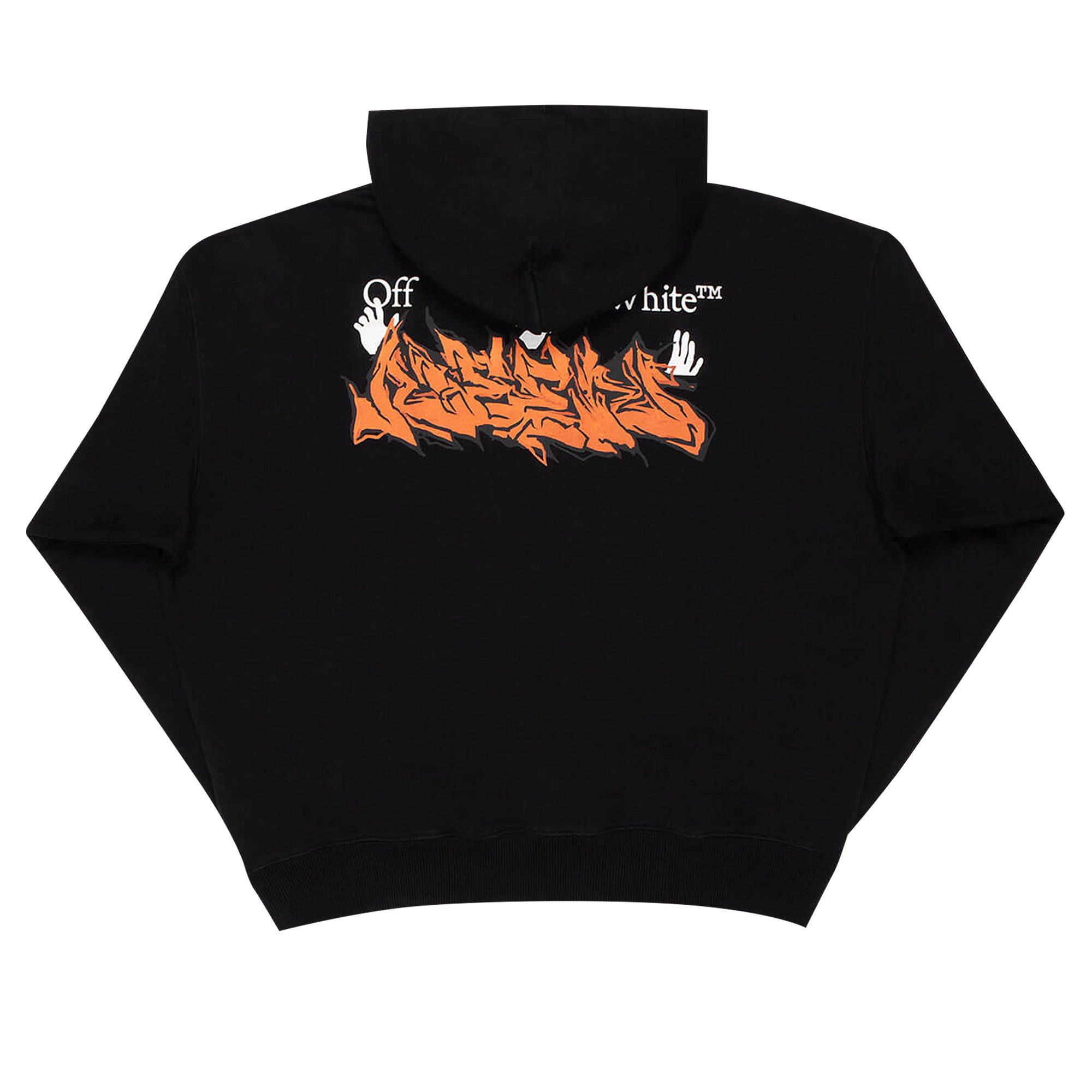 Off white flame hoodie best sale