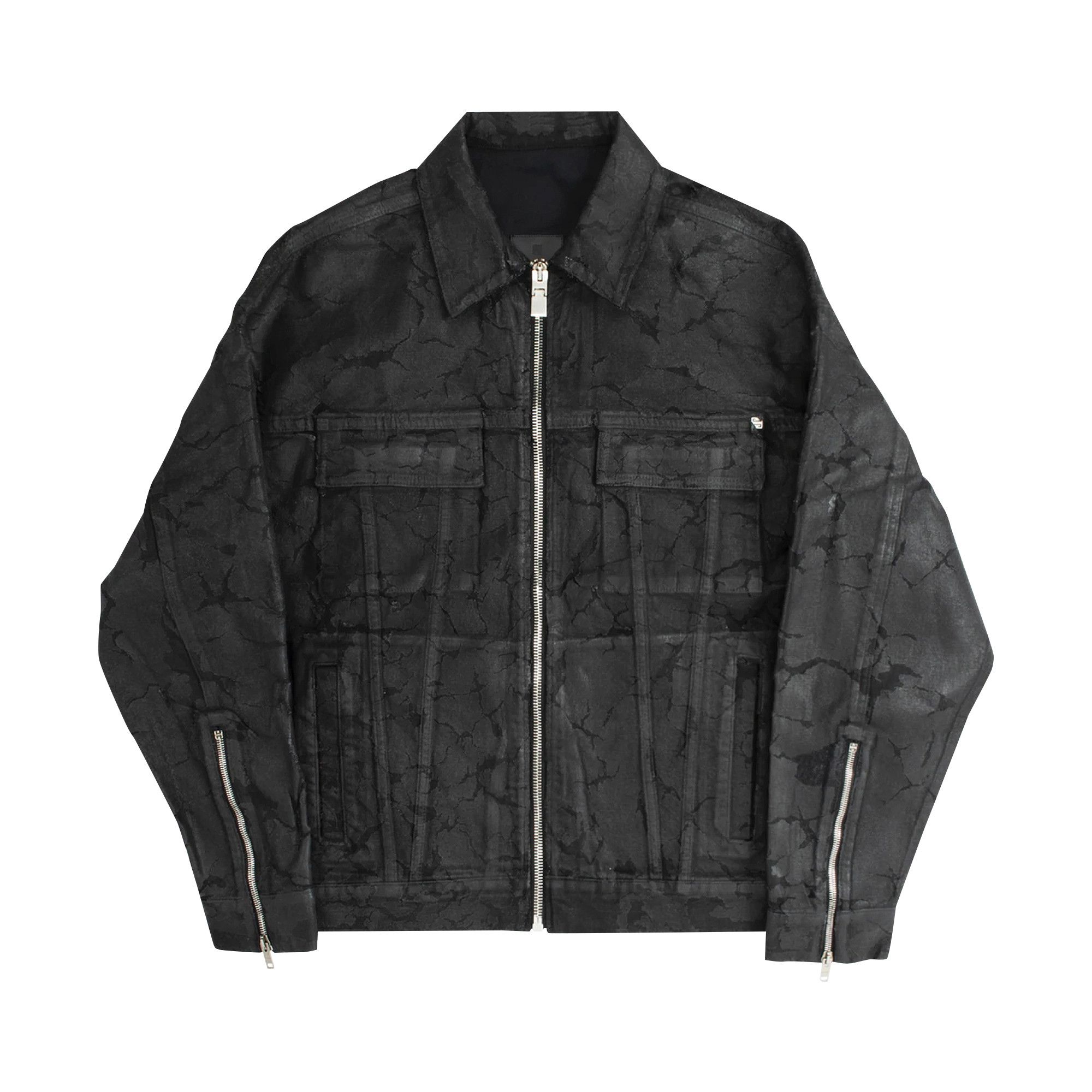 Black rivet denim jacket on sale