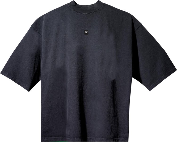 Yeezy Gap Engineered by Balenciaga Logo 3/4 Sleeve Tee 'Washed Black'