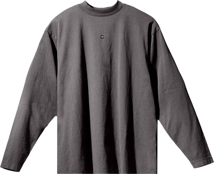 Yeezy Gap Engineered by Balenciaga Logo Long-Sleeve Tee 'Dark Grey'
