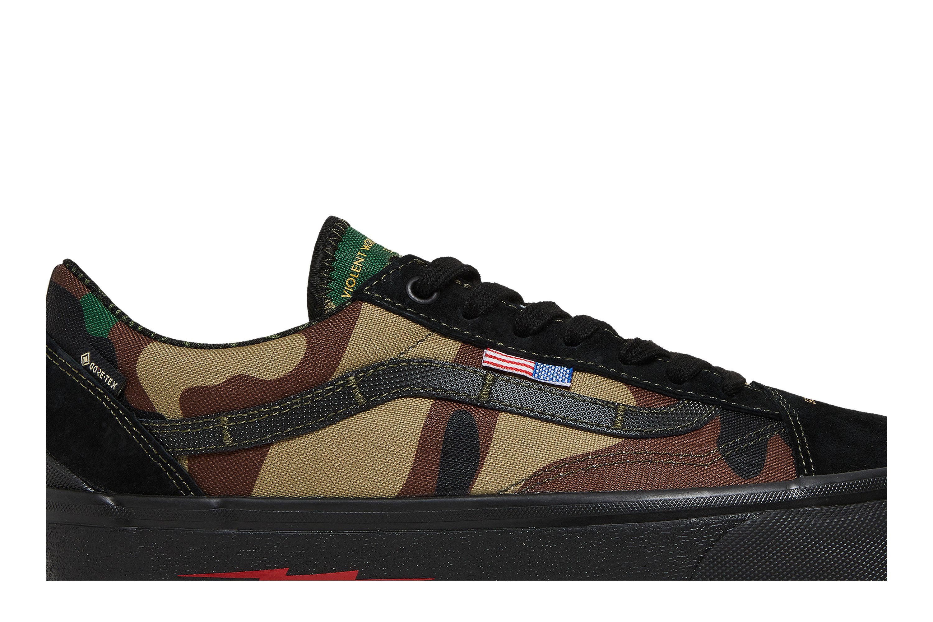 Buy DEFCON x Old Skool GTX Black Woodland Camo VN0A4BWXA8R GOAT UK