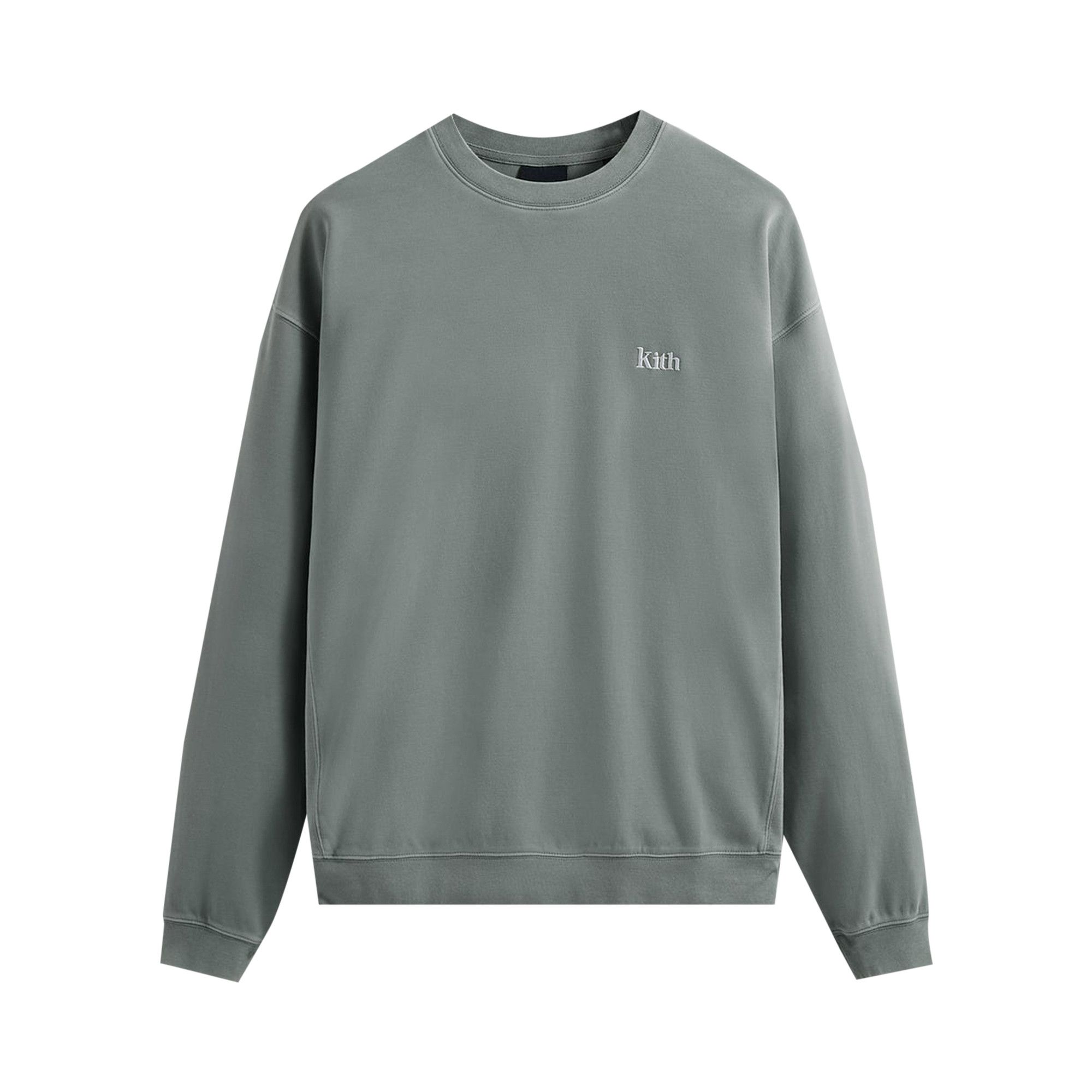 Buy Kith Crystal Wash Interlock Vintage Crewneck Light Indigo KHM030457 415 GOAT