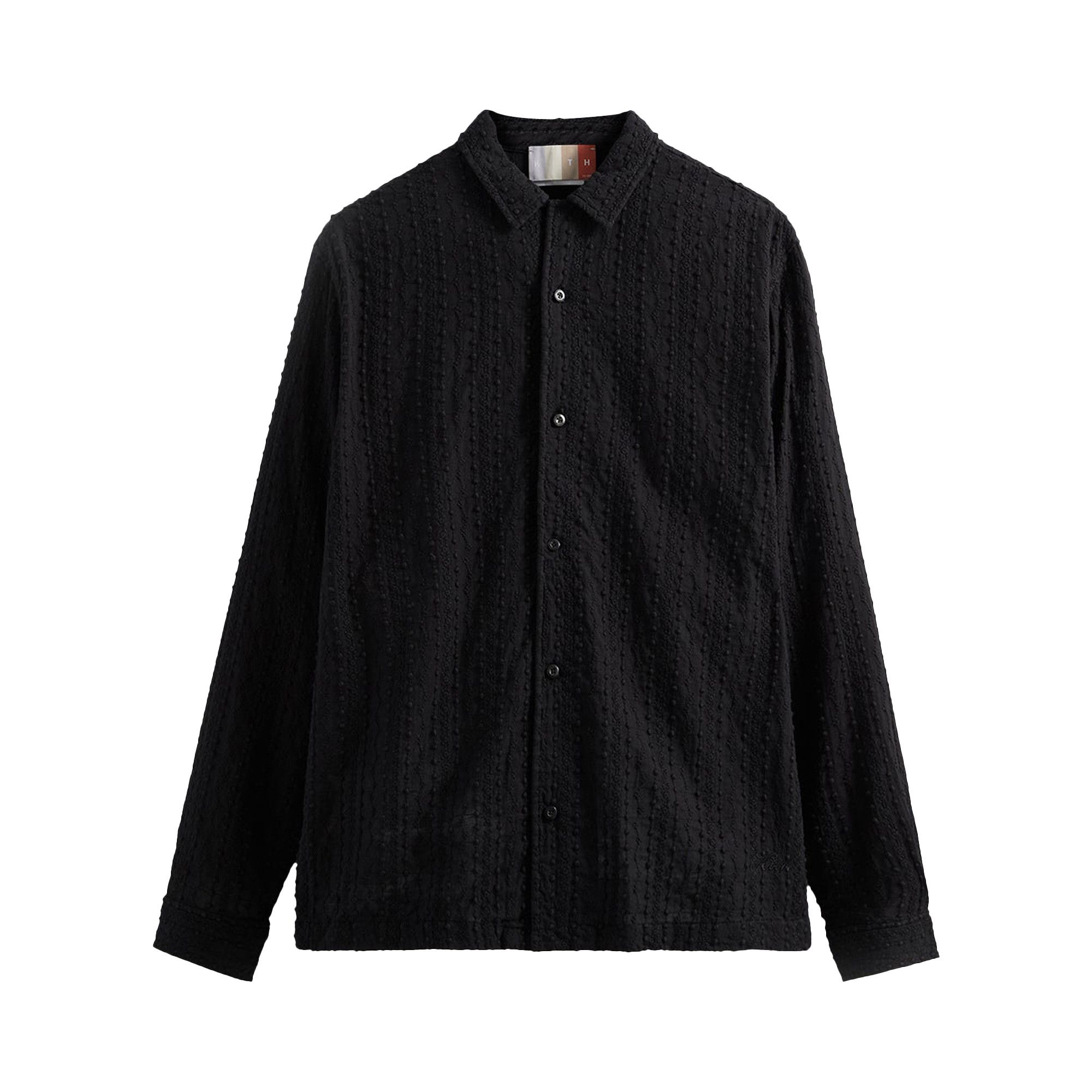 【同梱不可】 Buy Collar Camp Thompson Long-Sleeve Voile Embroidered Kith トップス