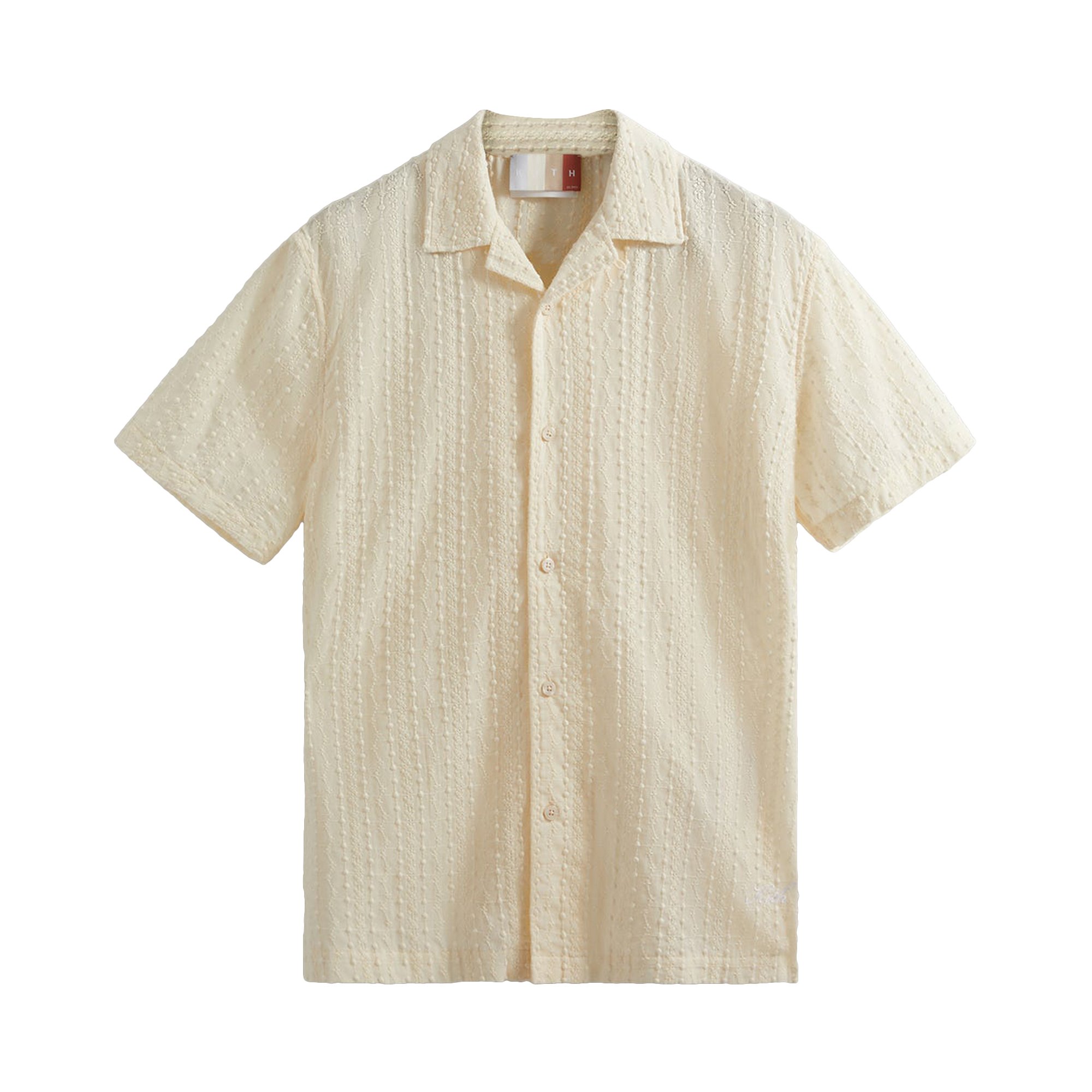 Buy Kith Embroidered Voile Thompson Camp Collar Shirt 'White 