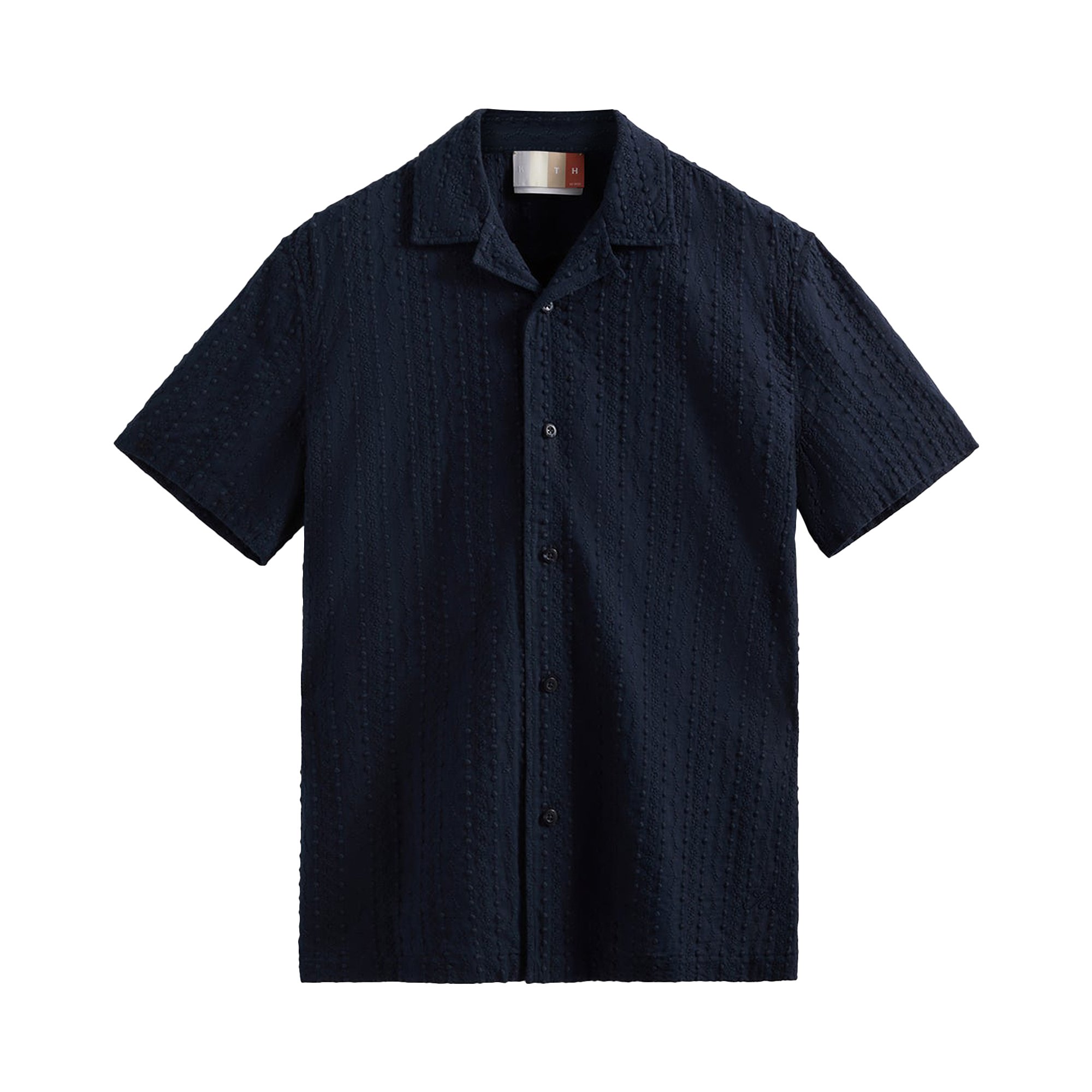 Buy Kith Embroidered Voile Thompson Camp Collar Shirt 'Nocturnal ...