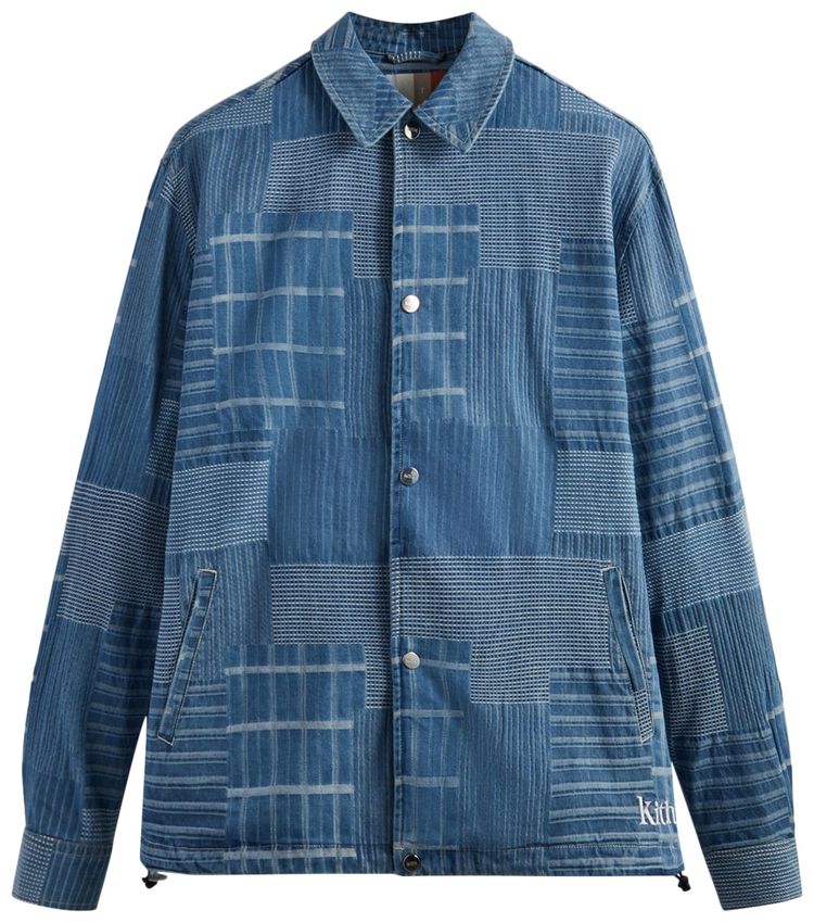 Kith Japanese Indigo Jacquard Coaches Jacket Indigo