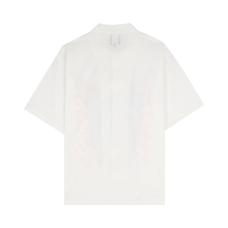 Brain Dead Devil Ears Short Sleeve Button Up Shirt White