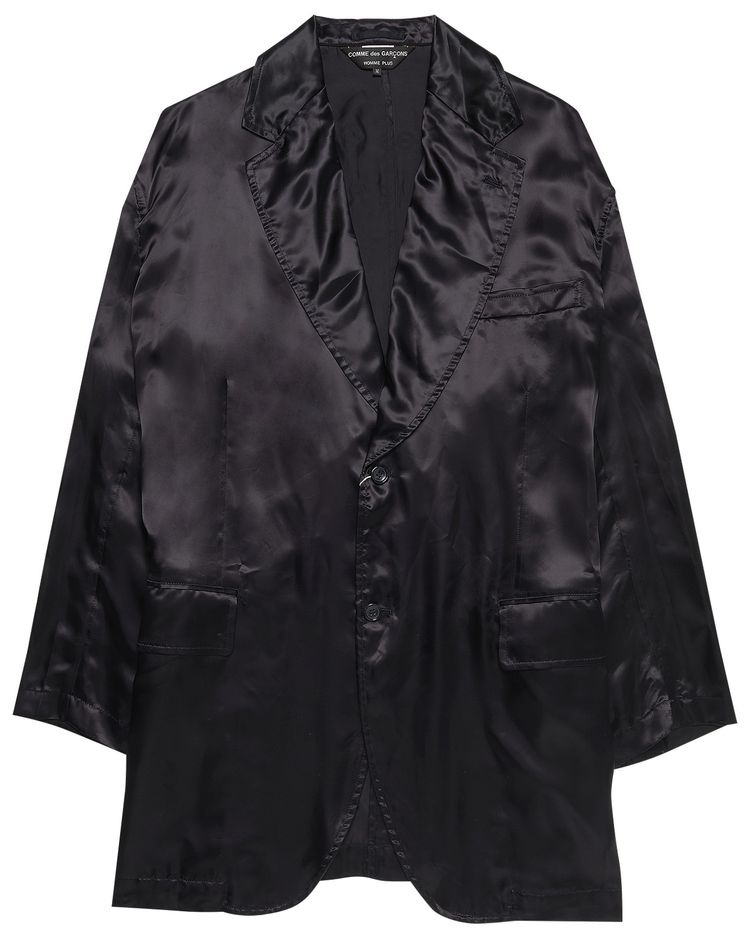Comme des Garcons Homme Plus Floral Printed Satin Jacket Black