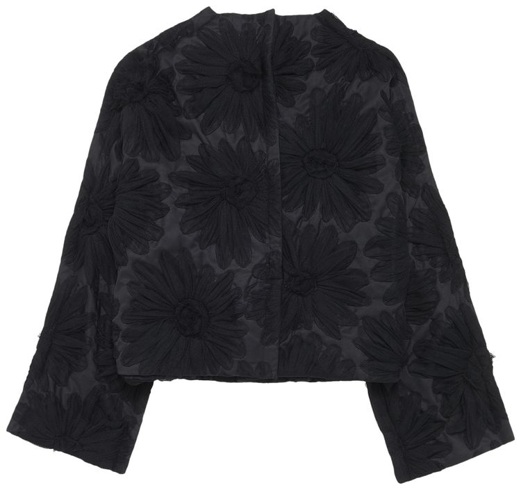 Comme des Garcons Homme Plus Sunflower Applique Boxy Jacket Black