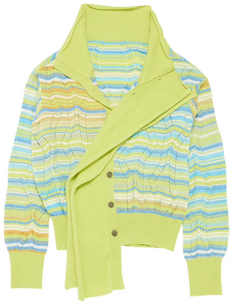 Kiko Kostadinov Tiwi Multi Cardigan Cedro Stripe