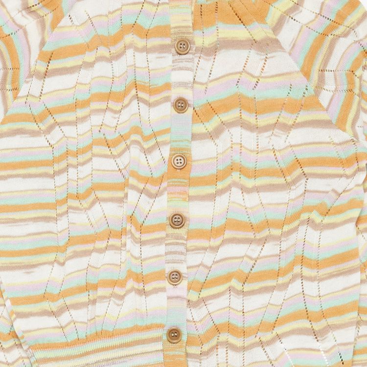 Kiko Kostadinov Shelly Asymmetric Cardigan Sand Dune Space Dye