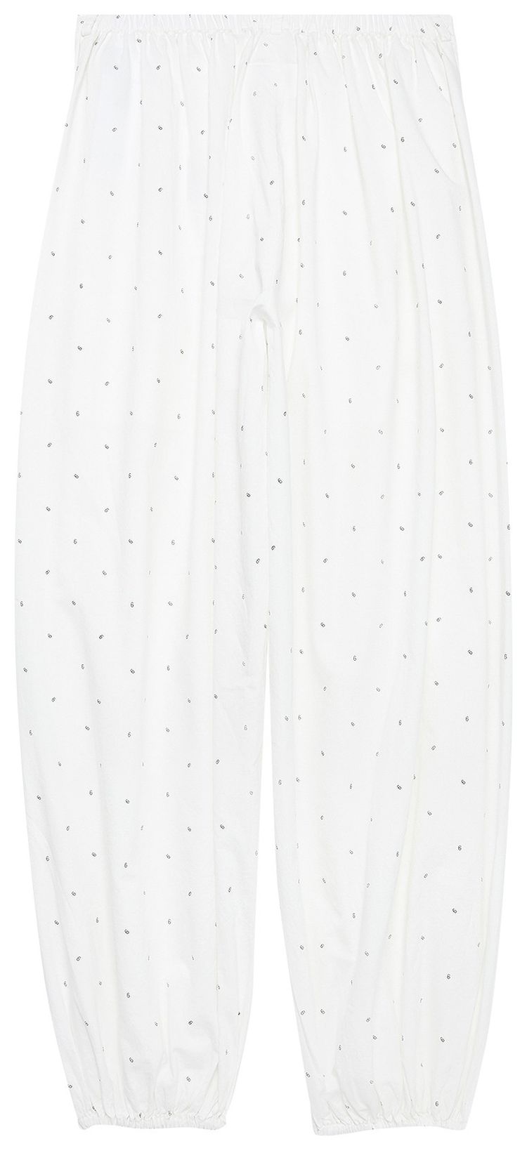 MM6 Maison Margiela Logo Printed Balloon Pants White