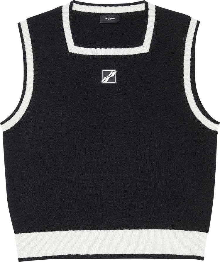 We11done Logo Patched Square Neck Vest 'Ivory'