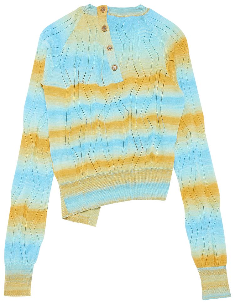 Kiko Kostadinov Shelly Asymmetric Cardigan Jan Juc Space Dye