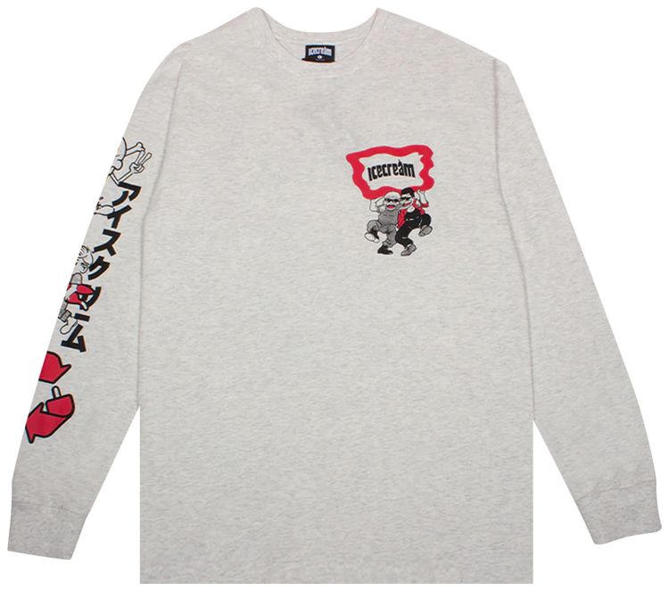 Icecream Nation Long Sleeve Knit Heather Grey