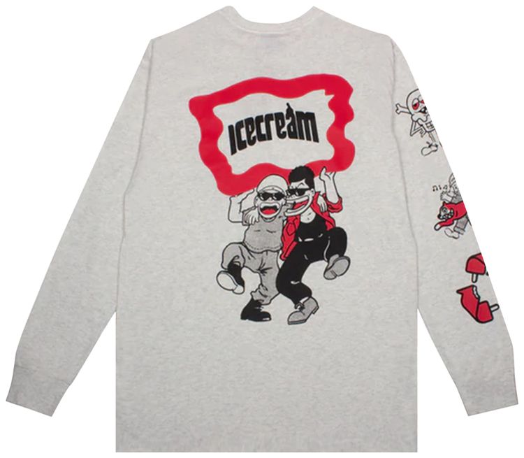Icecream Nation Long Sleeve Knit Heather Grey