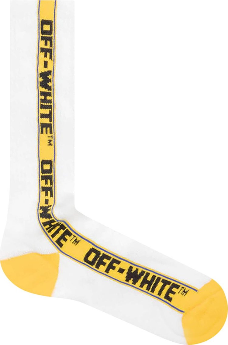 Off-White Industrial Belt Socks 'White/Yellow'