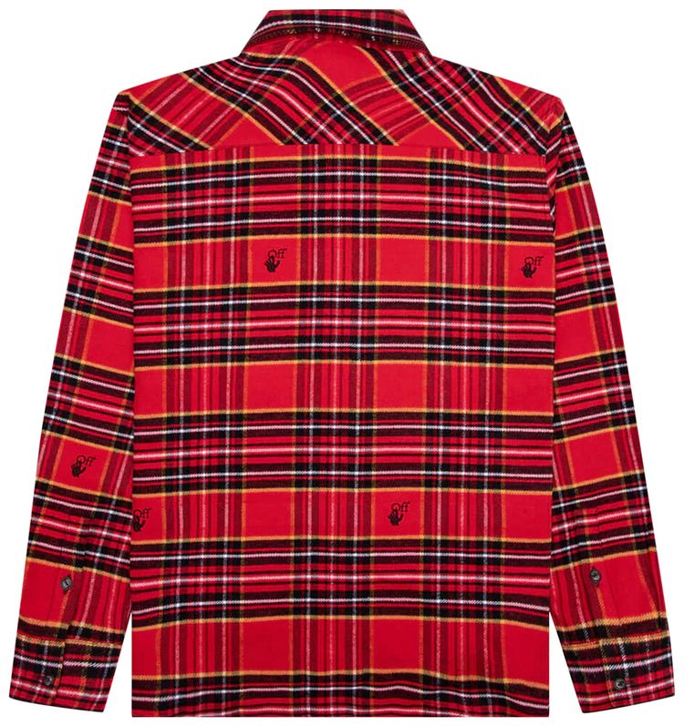 Off White Flannel Skate Shirt RedBlack