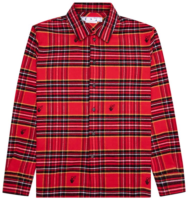 Off White Flannel Skate Shirt RedBlack