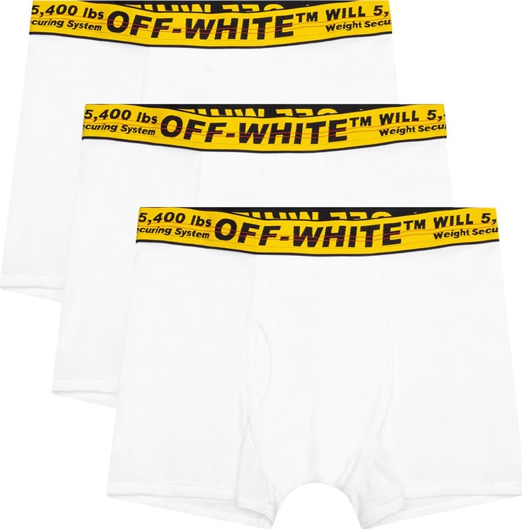 Off-White Classic Industrial Tripack Boxers 'White/Yellow'