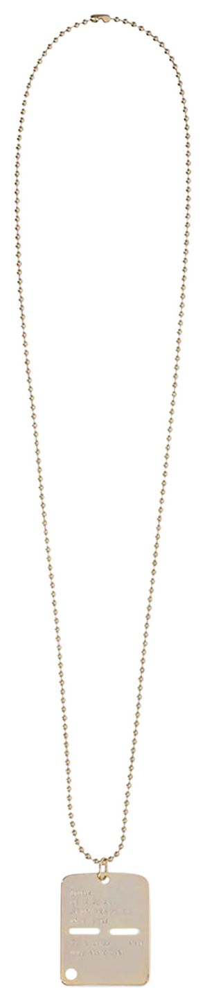 1017 ALYX 9SM Military Tag Gold Shiny