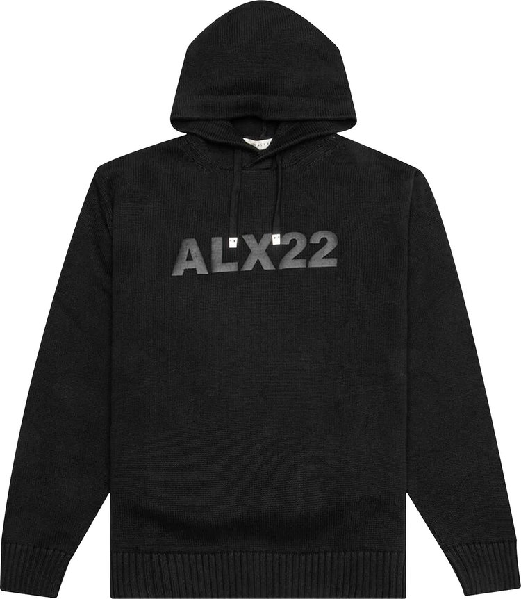 1017 ALYX 9SM Logo Knit Hooded Sweater 'Black'