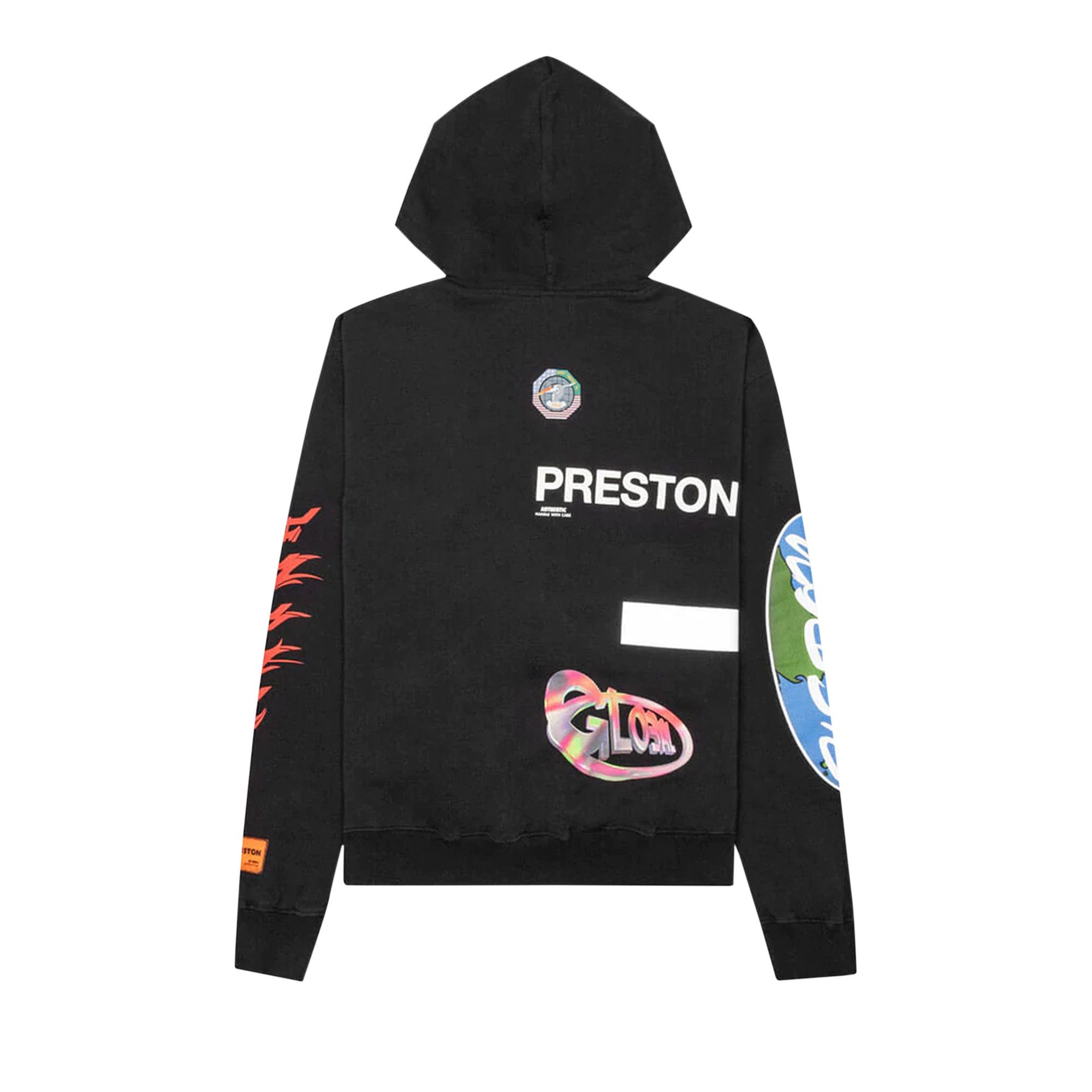 Buy Heron Preston Hoodie Global Collage 'Black/Blue
