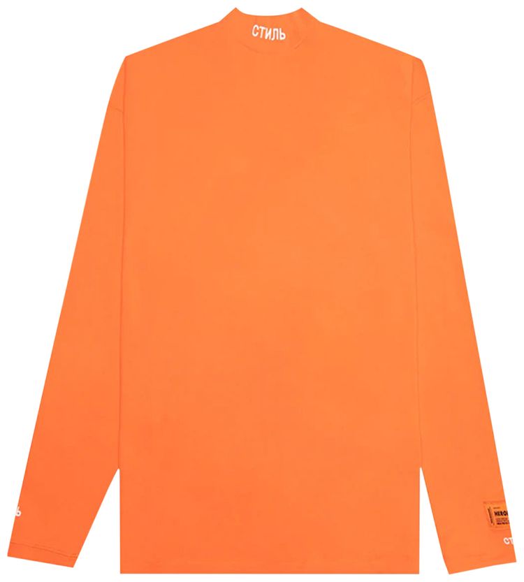 Heron Preston CTNMB Long Sleeve Turtleneck OrangeWhite