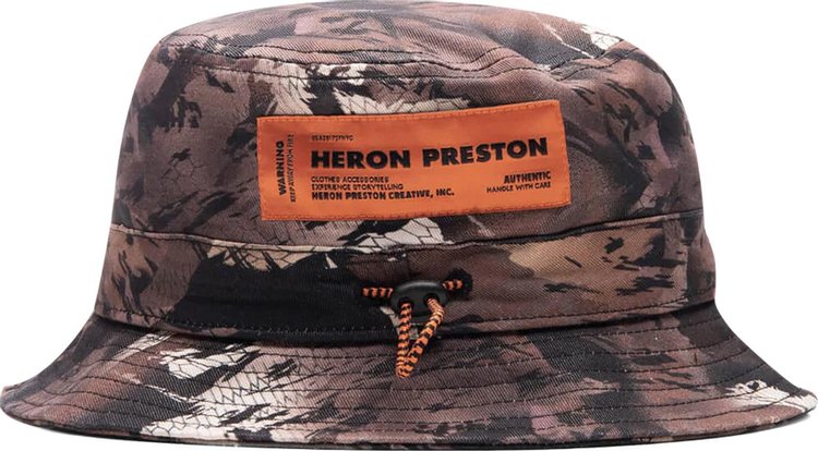 Heron Preston CTNMB Bucket Hat Camouflage Brown