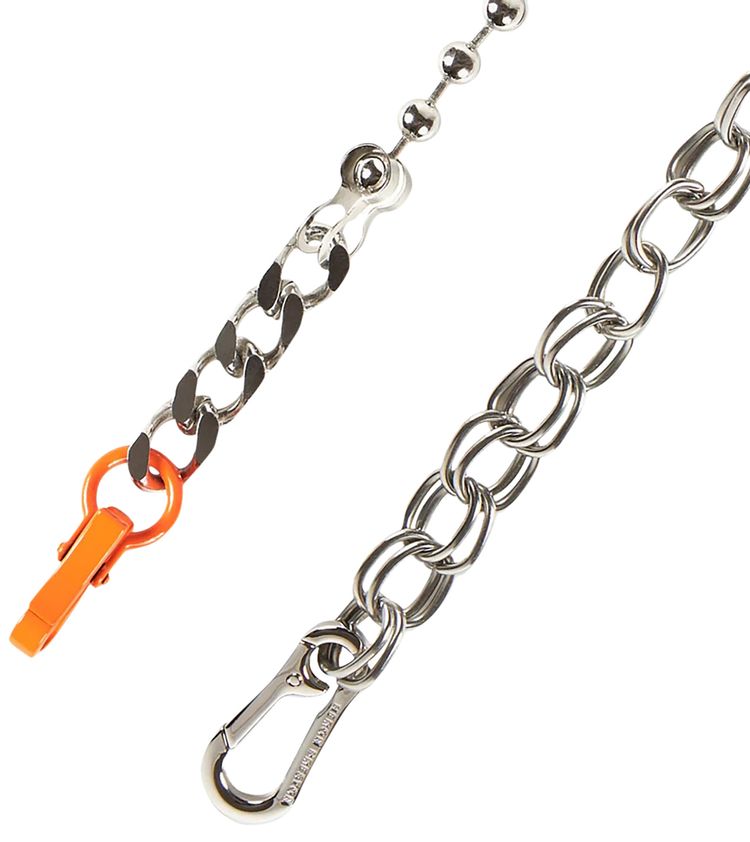 Heron Preston Multichain Necklace SilverOrange