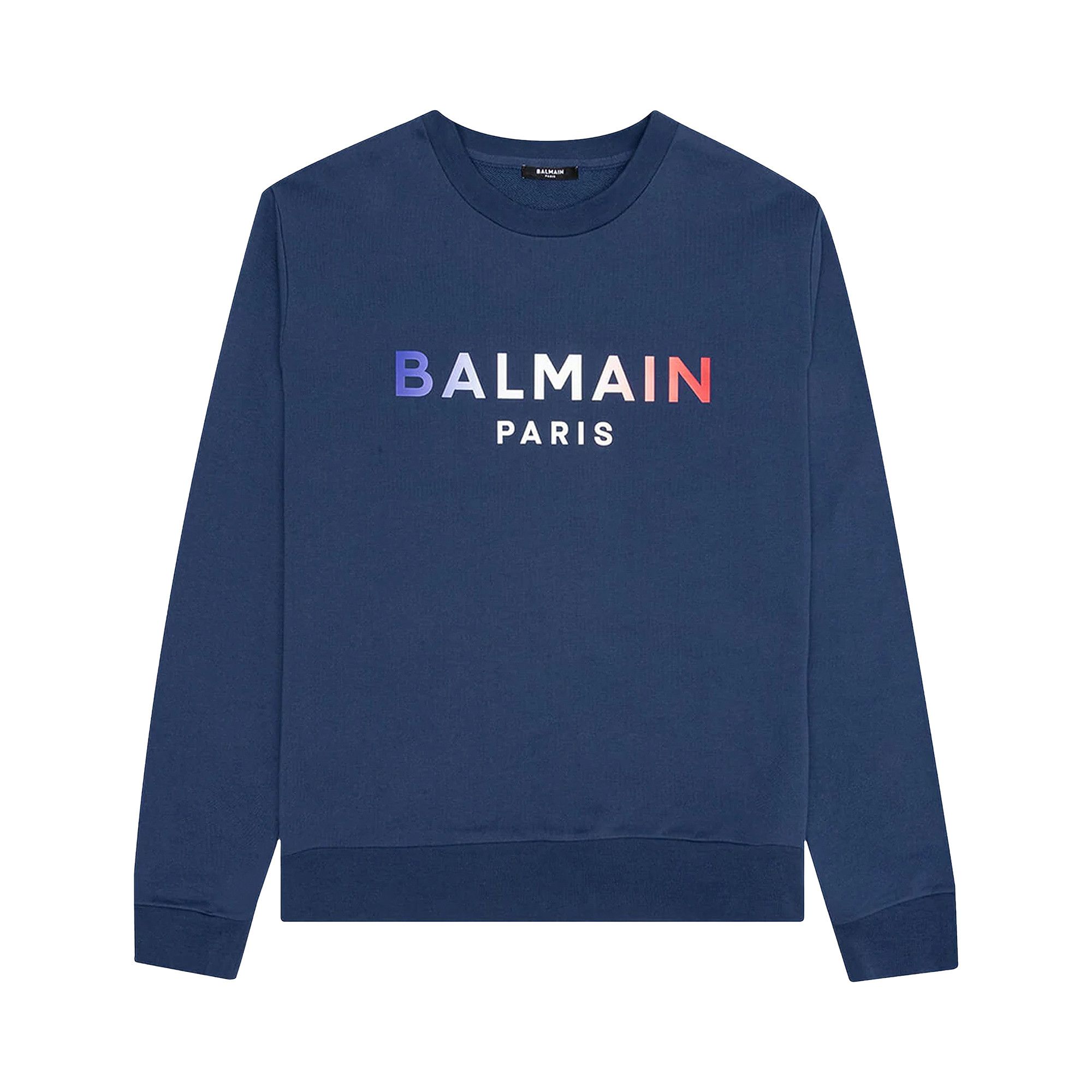 Buy Balmain Gradient Sweatshirt Bleu Marine XH2JQ040BB55 SEF