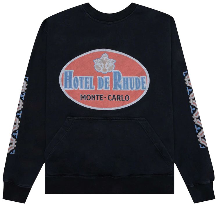 Rhude Hotel De Rhude Crew Vintage Black