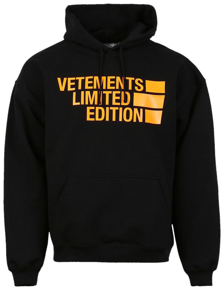Vetements Big Logo Limited Edition Hoodie BlackOrange