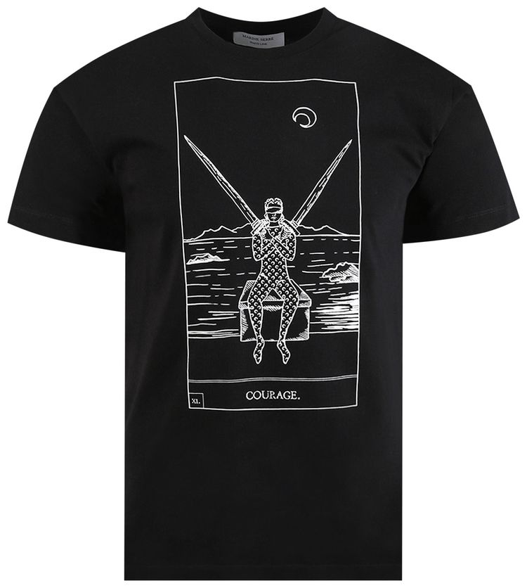 Marine Serre Card Printed T Shirt BlackResilience