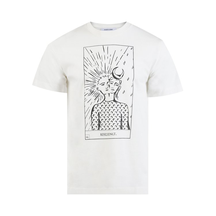 Marine Serre Card Printed T-Shirt 'Off White/Resilience'