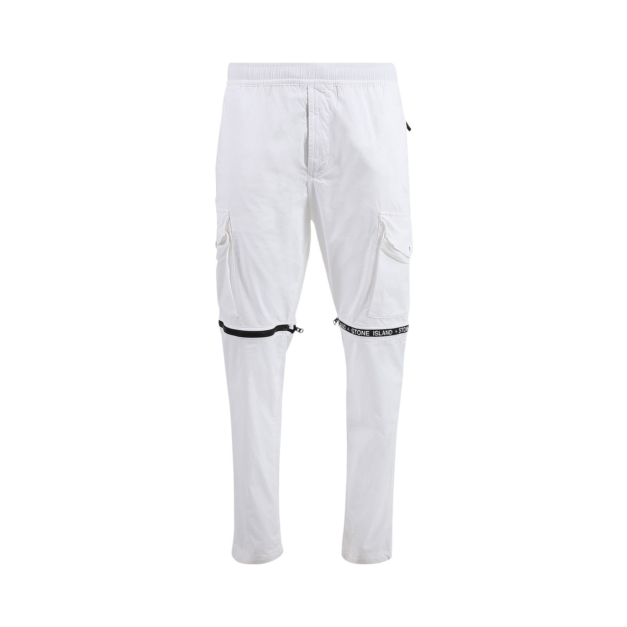 Stone island white cargo pants on sale