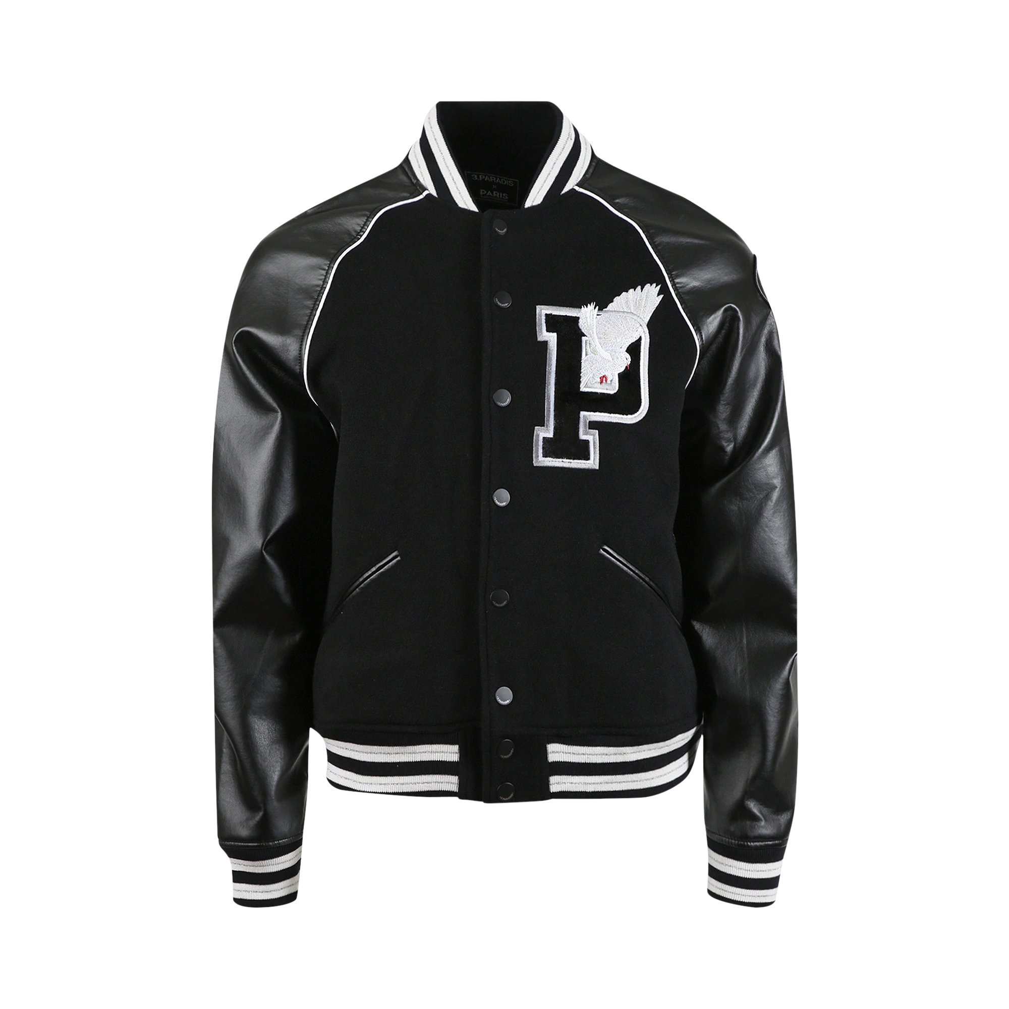 Buy Paris Saint-Germain Varsity Jacket 'Black' - 3PSG22001 MULT | GOAT