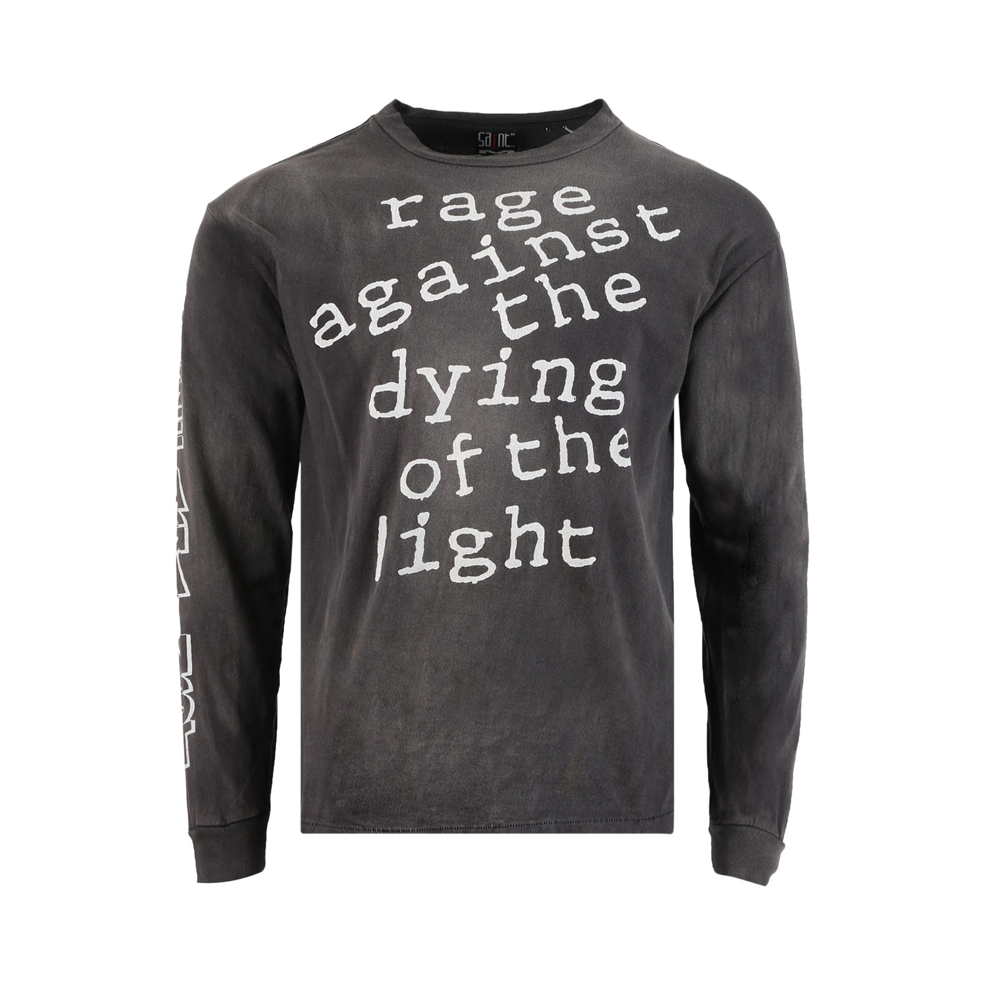 Buy Saint Michael Long-Sleeve Rage Against Tee 'Black' - SM